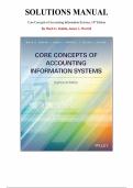 Solutions Manual for Core Concepts of Accounting Information Systems 14th Edition by Mark Simkin&comma; James  Worrell&comma; Chapter 1-16 &vert; All Chapters