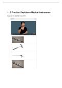SGNL 2301 ASL 11&period;5 Practice Depiction &colon; Medical Instruments &vert; Questions and Answers &vert; 2026 Update &vert; 100&percnt; Correct&period;&NewLine;