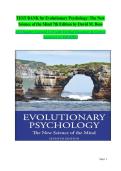 Test Bank For Evolutionary Psychology&colon; The New Science Of The Mind&comma; 7th Edition By David M&period; Buss &vert; All Chapters &vert; Questions & 100&percnt; Verified Answers
