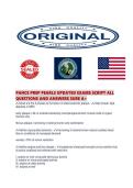 PANCE PREP PEARLS UPDATED EXAMS SCRIPT ALL QUESTIONS AND ANSWERS SURE