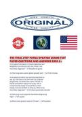 THE FINAL STEP PANCE UPDATED EXAMS TEST PAPER QUESTIONS AND ANSWERS SURE 