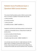 Pediatric Nurse Practitioner Exam 1 Questions With Correct Answers 