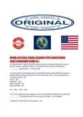 EFMB ACTUAL FINAL EXAMS TIPS QUESTIONS AND ANSWERS SURE 