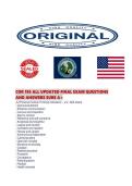 COR 195 ALL UPDATED FINAL EXAM QUESTIONS AND ANSWERS SURE 