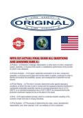NFPA 921 ACTUAL FINAL EXAM ALL QUESTIONS AND ANSWERS SURE