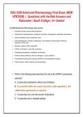 NSG 5240 Advanced Pharmacology Final Exam &lbrace;NEW&NewLine;VERSION&rcub; &vert; Questions with Verified Answers and&NewLine;Rationales &vert; South College &vert; A&plus; Graded
