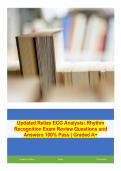 Updated Relias ECG Analysis&colon; Rhythm Recognition Exam Review 2026&sol;2027 Questions and Answers 100&percnt; Pass &vert; Graded A&plus;