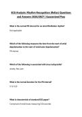 ECG Analysis&colon; Rhythm Recognition &lpar;Relias&rpar; Questions and Answers 2026&sol;2027 &vert; Guaranteed Pass