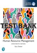 Test Bank &mdash; Human Resource Management&comma; Global Edition&comma; 17th Edition &lpar;Dessler&comma; 2024&rpar; &vert; Chapters 1&ndash;19 Covered&NewLine;