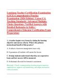 Louisiana Teacher Certification Examination &lpar;LTCE&rpar; Comprehensive Practice Examination &lpar;2026 Edition&rpar; &vert; Latest U&period;S&period; Teaching Standards &vert; Advanced Multiple-Choice Questions &vert; Verified Answers with Detailed Rationales in Italics &vert; Comprehensive Educator Cert