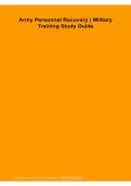 Army Personnel Recovery Military Training Study Guide Questions and Answers Latest Version 2026&sol;2027 Comprehensive Review