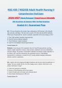 NSG 430 &sol; NSG430 Adult Health Nursing II Comprehensive Final Exam 2026&sol;2027 &vert; Newly Released &vert; Actual Exam &vert; 100 Q&A with Verified Solutions &vert; GCU &vert; Guaranteed Pass - A&plus; Graded