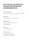 BIOD 151 MODULE 3 2026 CERTIFICATION&NewLine;EVALUATION TEST PAPER QUESTIONS&NewLine;SOLUTIONS GRADED A PLUS