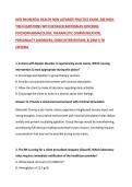 HESI RN MENTAL HEALTH NGN ULTIMATE PRACTICE EXAM&colon; 200 HIGH-YIELD QUESTIONS WITH DETAILED RATIONALES COVERING PSYCHOPHARMACOLOGY&comma; THERAPEUTIC COMMUNICATION&comma; PERSONALITY DISORDERS&comma; CRISIS INTERVENTION&comma; & DSM-5-TR CRITERIA