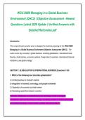 WGU D080 Managing in a Global Business Environment &ndash; OA & Pre‑Assessment Exam Bundle &vert; Question Bank&comma; Answer Keys & Study Guide