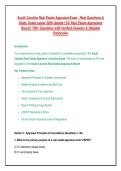 South Carolina Real Estate Appraisal Exam &ndash;Real Questions &&NewLine;Study Guide Latest 2026 Update &vert; SC Real Estate Appraisers&NewLine;Board &vert; 150&plus; Questions with Verified Answers & Detailed&NewLine;Rationales