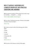 BIOD 171 MODULE 1 MICROBIOLOGY&NewLine;COMPLETE REVIEW SET WITH PRACTICE&NewLine;QUESTIONS AND ANSWERS&NewLine;