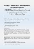 NSG 430 &sol; NSG430 Adult Health Nursing II Comprehensive Final Exam Q&A 2026&sol;2027 &vert; GCU &vert; 100 Questions with Verified Rationales &vert; Guaranteed Pass - Graded A&plus;