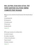 BIOL 235 FINAL EXAM 2026 ACTUAL TEST&NewLine;PAPER QUESTIONS SOLUTIONS VERIFIED&NewLine;COMPLETE STUDY PACKAGE