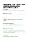BIOLOGY 100 EXAM 1 EKDALE SDSU&NewLine;QUESTION BANK 2026 FULL&NewLine;SOLUTIONS GRADED A&plus;&NewLine;