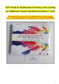 Fundamentals of Nursing &lpar;Active Learning for Collaborative Practice&comma; 2nd Edition&rpar; by Barbara L&period; Yoost &colon; Comprehensive Test Bank &semi; Verified Practice Questions&comma; Detailed Answers & Rationales &vert; Complete Exam Preparation & Study Resource