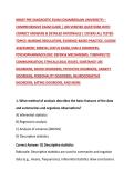 NR607 PRE-DIAGNOSTIC EXAM &lpar;CHAMBERLAIN UNIVERSITY&rpar; &ndash; COMPREHENSIVE EXAM GUIDE &vert; 200 VERIFIED QUESTIONS WITH CORRECT ANSWERS & DETAILED RATIONALES &vert; COVERS ALL TESTED TOPICS&colon; NURSING REGULATION&comma; EVIDENCE-BASED PRACTICE&comma; SUICIDE ASSESSMENT&comma; MENTAL STATUS EX