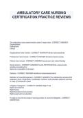 Ambulatory Care Nursing Certification Practice Reviews &vert; Comprehensive Exam Questions & Expert-Verified Answers Guide &vert; ANCC Ambulatory Care Nurse Exam Prep 2027&sol;2028