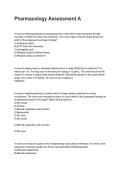 Pharmacology Assessment A Latest &lpar;2026&sol;2027&rpar; Verified Answers by Experts&NewLine;