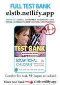 test bank of Exceptiontal Children 7th edition complete newest solution 2026