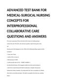 Advanced Test Bank for Medical-Surgical Nursing&colon; Concepts for Interprofessional Collaborative Care &vert; Comprehensive Questions & Answers Guide &vert; Med-Surg Nursing Exam Prep
