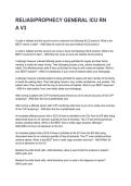 RELIAS&sol;PROPHECY GENERAL ICU RN A V3 Questions and Correct Answers with Rationales &lpar;2026&sol;2027&rpar;&NewLine;