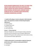 NR 566 ADVANCED PHARMACOLOGY FOR CARE OF THE FAMILY FINAL EXAM TEST BANK COMPLETE 200 PRACTICE QUESTIONS WITH CORRECT ANSWERS AND DETAILED RATIONALES COMPREHENSIVE REVIEW COVERING&colon; ANTICONVULSANTS&comma; MIGRAINE THERAPY&comma; ANTIBIOTICS FOR STIS&comma; ALZHEIMER'