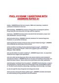 PHCL 412 EXAM 1 QUESTIONS WITH ANSWERS RATED A&plus;
