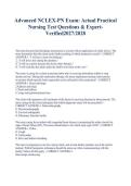 Advanced NCLEX-PN Exam &vert; Actual Practical Nursing Test Questions & Expert-Verified Answers Guide 2027&sol;2028 &vert; Comprehensive PN Exam Prep