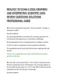 BIOLOGY 101 EXAM 5 2026 GRAPHING&NewLine;AND INTERPRETING SCIENTIFIC DATA&NewLine;REVIEW QUESTIONS SOLUTIONS&NewLine;PROFESSIONAL GUIDE