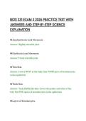 BIOS 251 EXAM 3 2026 PRACTICE TEST WITH&NewLine;ANSWERS AND STEP-BY-STEP SCIENCE&NewLine;EXPLANATION