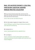 BMAL 590 MACROECONOMICS 4 2026 FINAL&NewLine;PAPER REVIEW QUESTIONS ANSWERS&NewLine;BUNDLED PRACTICE COLLECTION