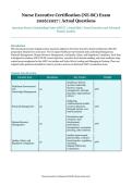 Nurse Executive Certification &lpar;NE-BC&rpar; Exam 2026&sol;2027 &ndash; American Nurses Credentialing Center &lpar;ANCC&rpar; &ndash; Actual Questions & Answers for Nurse Executives and Advanced Practice Leaders