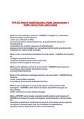 PPN 302&colon; Week 9- Health Education&comma; Health Communication &plus; Health Literacy Exam Latest Update