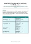 Sterile Processing Board Exam 2026&sol;2027 &ndash; Official Sterile Processing Certification Board &ndash; Verified Questions & Answers for Aspiring Sterile Processing Technicians