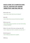 BOILER LICENSE TEST EXAMINATION PAPER&NewLine;2026 FULL QUESTIONS AND ANSWERS&NewLine;VERIFIED STUDY GUIDE FINAL PREP 250