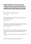 BOILER LICENSE TEST FINAL PAPER 2026&NewLine;COMPLETE SOLVED QUESTIONS PRACTICE&NewLine;REVISION PACK EXPERT REVIEW 250 ITEMS