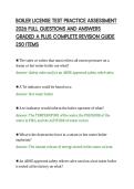 BOILER LICENSE TEST PRACTICE ASSESSMENT&NewLine;2026 FULL QUESTIONS AND ANSWERS&NewLine;GRADED A PLUS COMPLETE REVISION GUIDE&NewLine;250 ITEMS&NewLine;