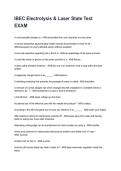 IBEC Electrolysis & Laser State Test EXAM Questions and Correct Answers with Rationales &lpar;2026&sol;2027&rpar;