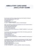 Ambulatory Care Nurse &lpar;ANCC&rpar; Study Exams &vert; Practice Questions & Verified Answers &vert; Updated 2027&sol;2028 Study Guide