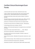 Certified Clinical Electrologist Exam Florida Questions and Correct Answers with Rationales &lpar;2026&sol;2027&rpar;&NewLine;