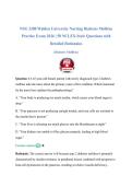 NSG 3280 Walden University Nursing Diabetes Mellitus Practice Exam 2026 50 NCLEX Questions with Detailed Rationales&period;pdf&NewLine;&NewLine;