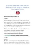NU350 Mental Health Nursing Practice Exam 2026 Chamberlain University Nursing 50&plus; Questions with Clinical Judgment Rationales&period;pdf&NewLine;&NewLine;