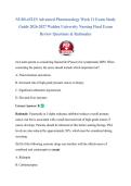 NURS-6521N Advanced Pharmacology Week 11 Exam Study Guide 2026-2027 Walden University Nursing Final Exam Review Questions & Rationales&period;pdf&NewLine;&NewLine;