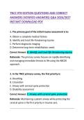 &NewLine;TNCC 9th Edition Questions and Correct Answers Study Guide